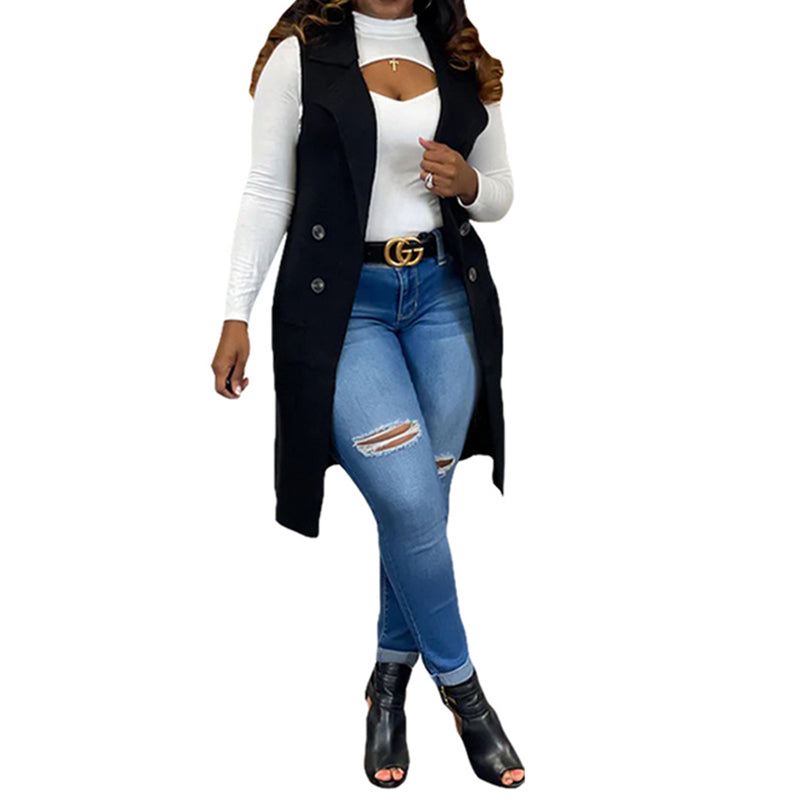 Stylish Solid Color Knitted Waistcoat for Women - Lightweight Summer Cardigan Vest - Perfect for Office Wear, Casual Outfits & Layering
