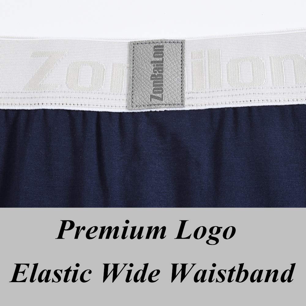 **ZONBAILON Men's Bamboo Viscose Boxer Briefs - Breathable & Cooling Underwear for Big & Tall - M L XL XXL 3XL - Perfect for Workout, Travel & Everyday Comfort**