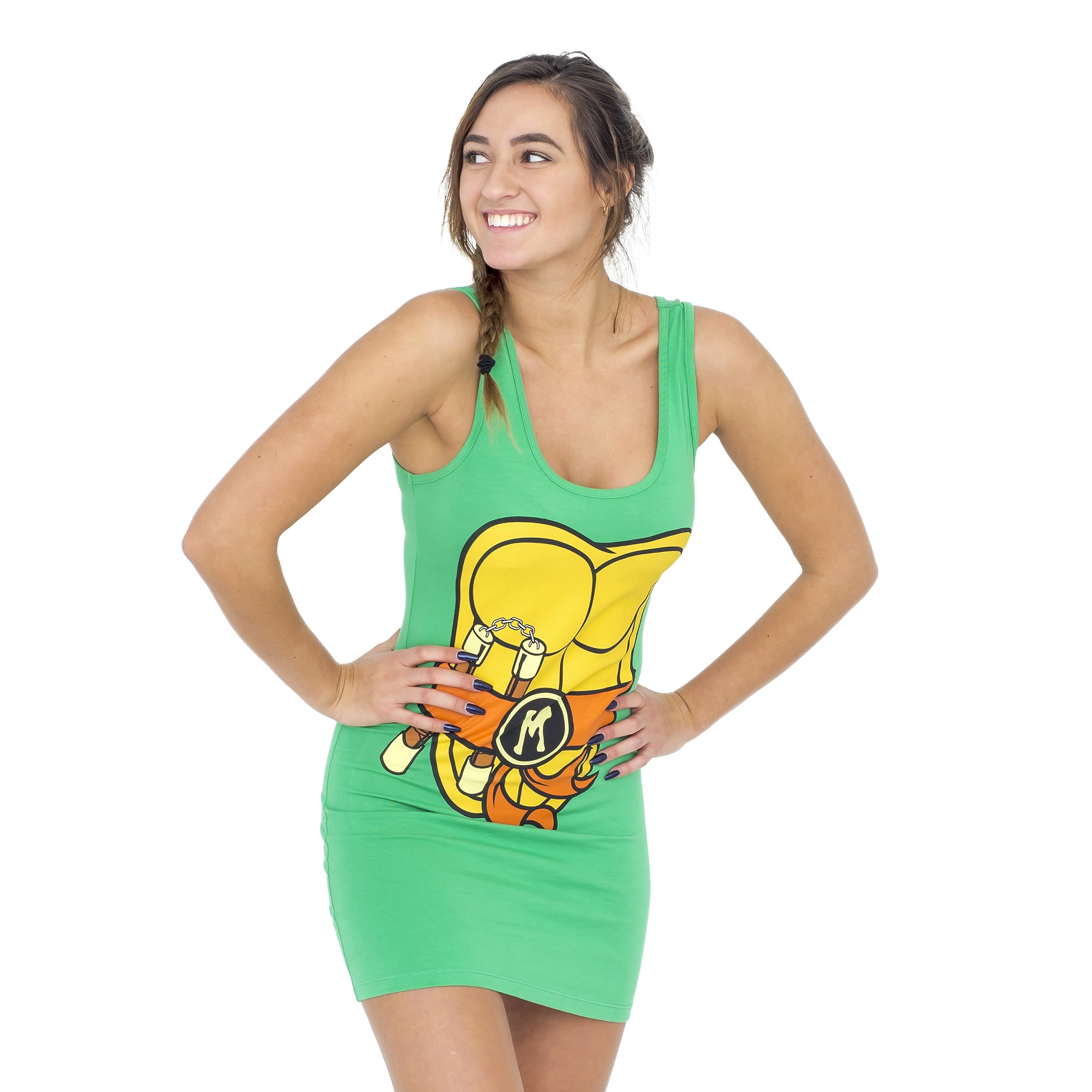 Teenage Mutant Ninja Turtles TMNT Women's & Junior's Halloween Costume Tank Dress - Perfect for Cosplay, Comic Con & Halloween Parties