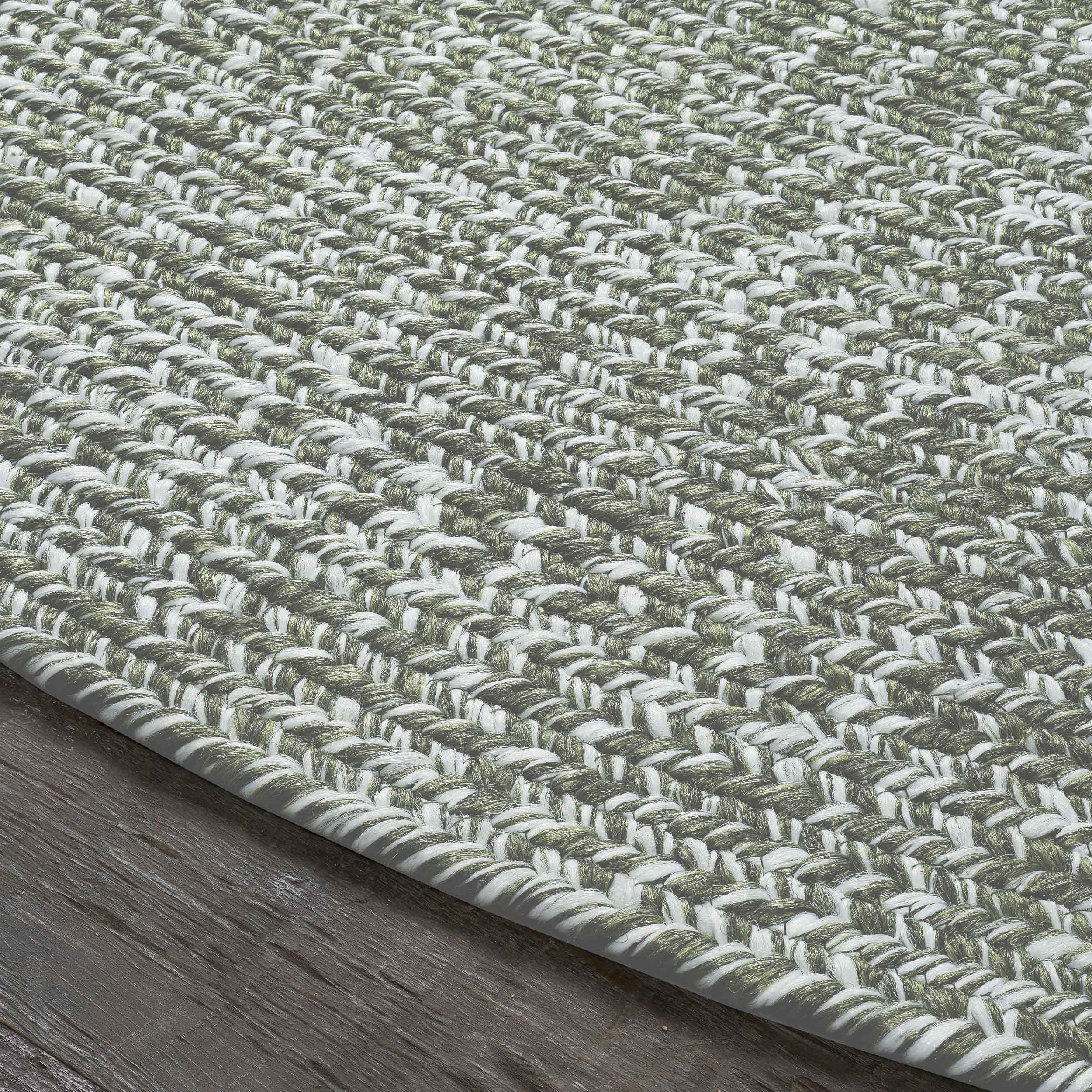 Reversible Braided Area Rug - Non-Slip Two Tone Indoor/Outdoor Rug for Living Room, Bedroom, Patio - Soft & Durable Home Decor