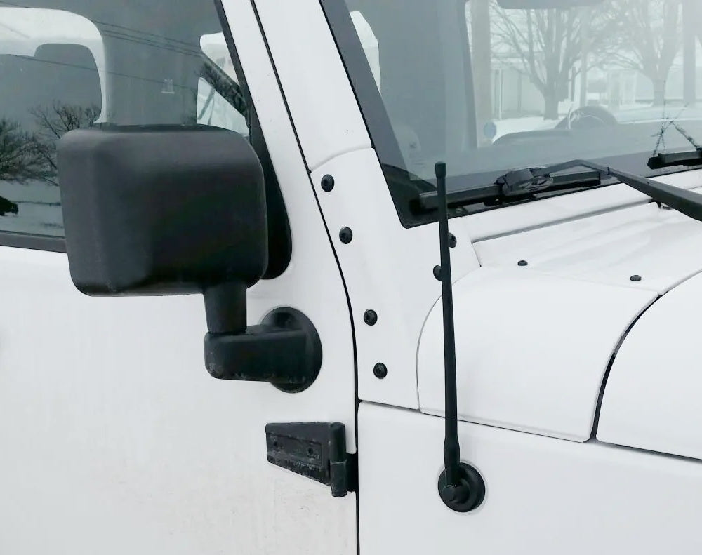 13 Inch Rubber Flexible Stubby Radio Antenna Topper for Jeep Wrangler TJ JK JL - Durable & Weatherproof Replacement Antenna for Off-Roading & Daily Driving