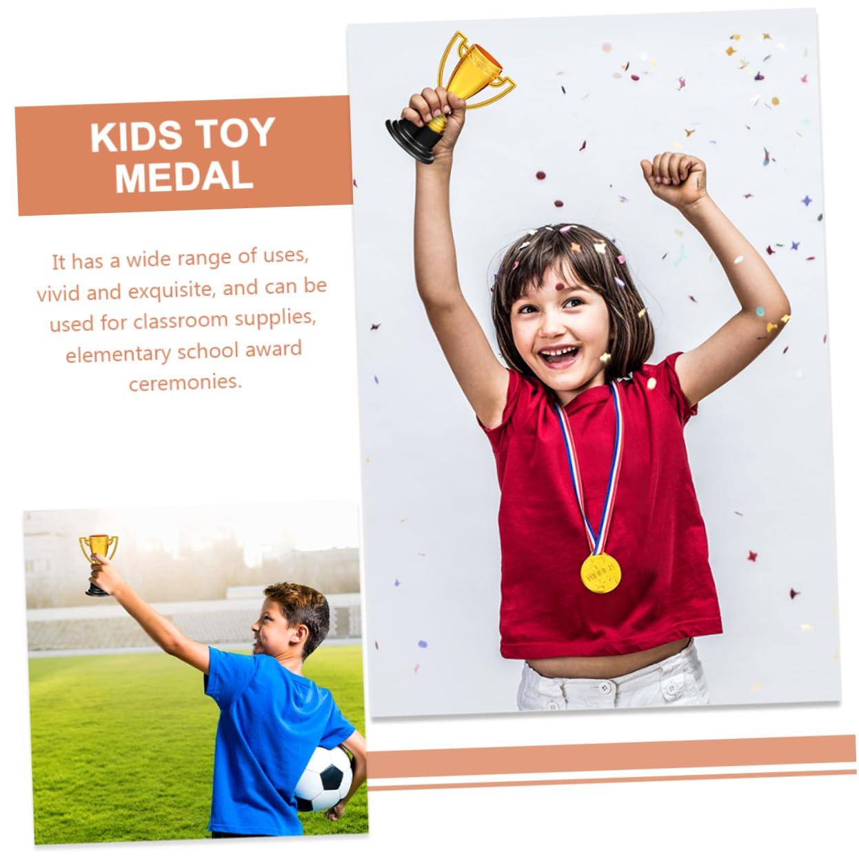 CANIGHT 10PCS Plastic Gold Cup Toys - Mini Reward Medals & Trophies for Kids - Perfect for Birthday Parties, Classroom Rewards & Sports Events