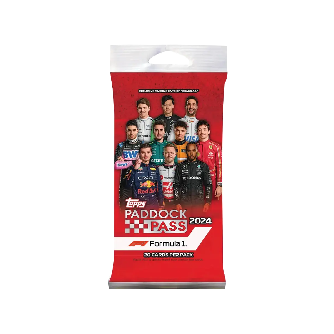 Topps Formula 1 Paddock Pass 2024 Fat Pack - 50 Trading Cards with Exclusive F1 Collectibles - Perfect for F1 Fans and Sports Card Collectors