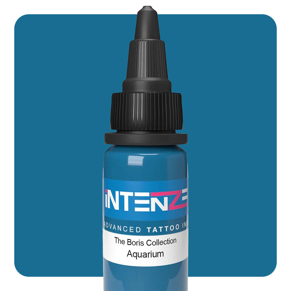 Boris Series Intenze Tattoo Ink 1oz Bottle - Professional Tattoo Artist Supplies for Aquarium Style Designs - Perfect for Realistic Fish, Underwater Scenes & Marine Life Tattoos
