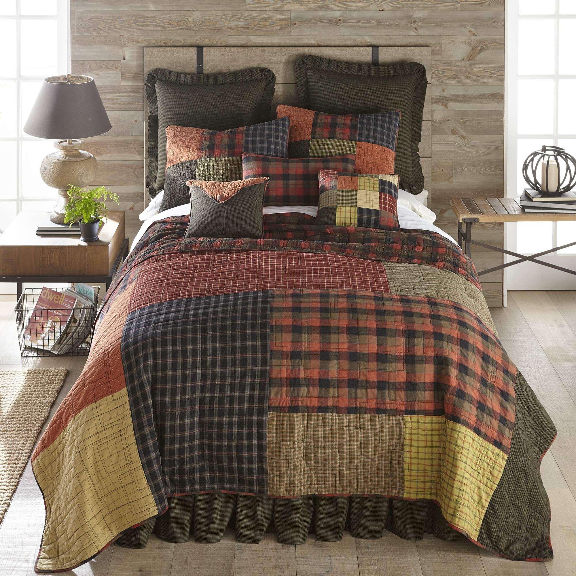 Woodland Cotton King Quilt Set - 3pc Lodge Bedding for Cozy Nights