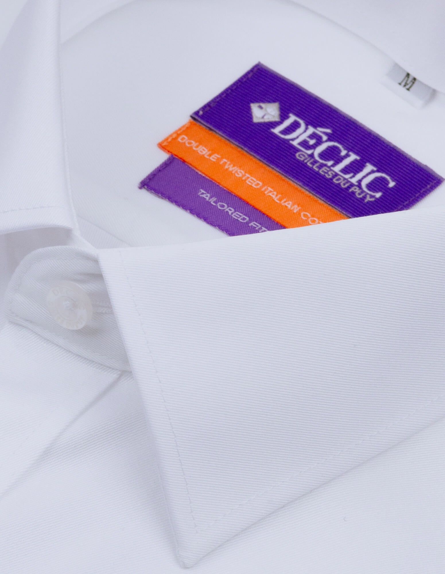 DÉCLIC Men's Tailored Slim Fit Dress Shirt with Double Cuffs - Formal Office Wear & Business Attire