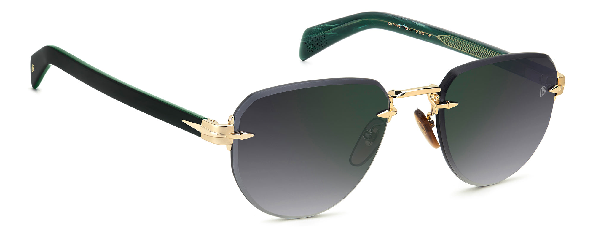 David Beckham DB7144/S Sunglasses - Polarized UV Protection Aviator Style for Men & Women - Perfect for Driving, Outdoor Sports & Fashion Accessories