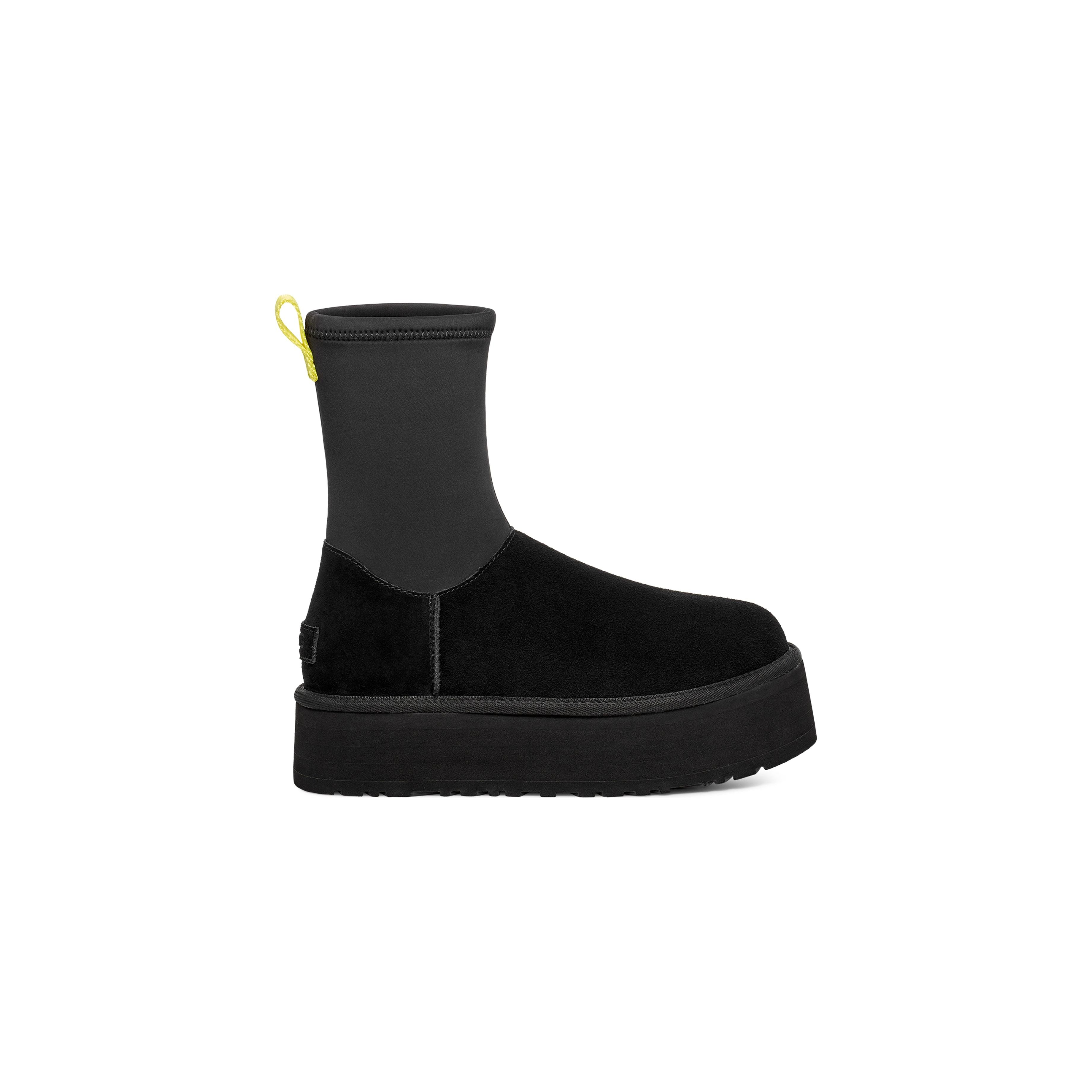 UGG Women's Classic Dipper Boots - Black Genuine Sheepskin Winter Boots for Women | Warm & Comfortable for Snow, Cold Weather & Casual Outfits
