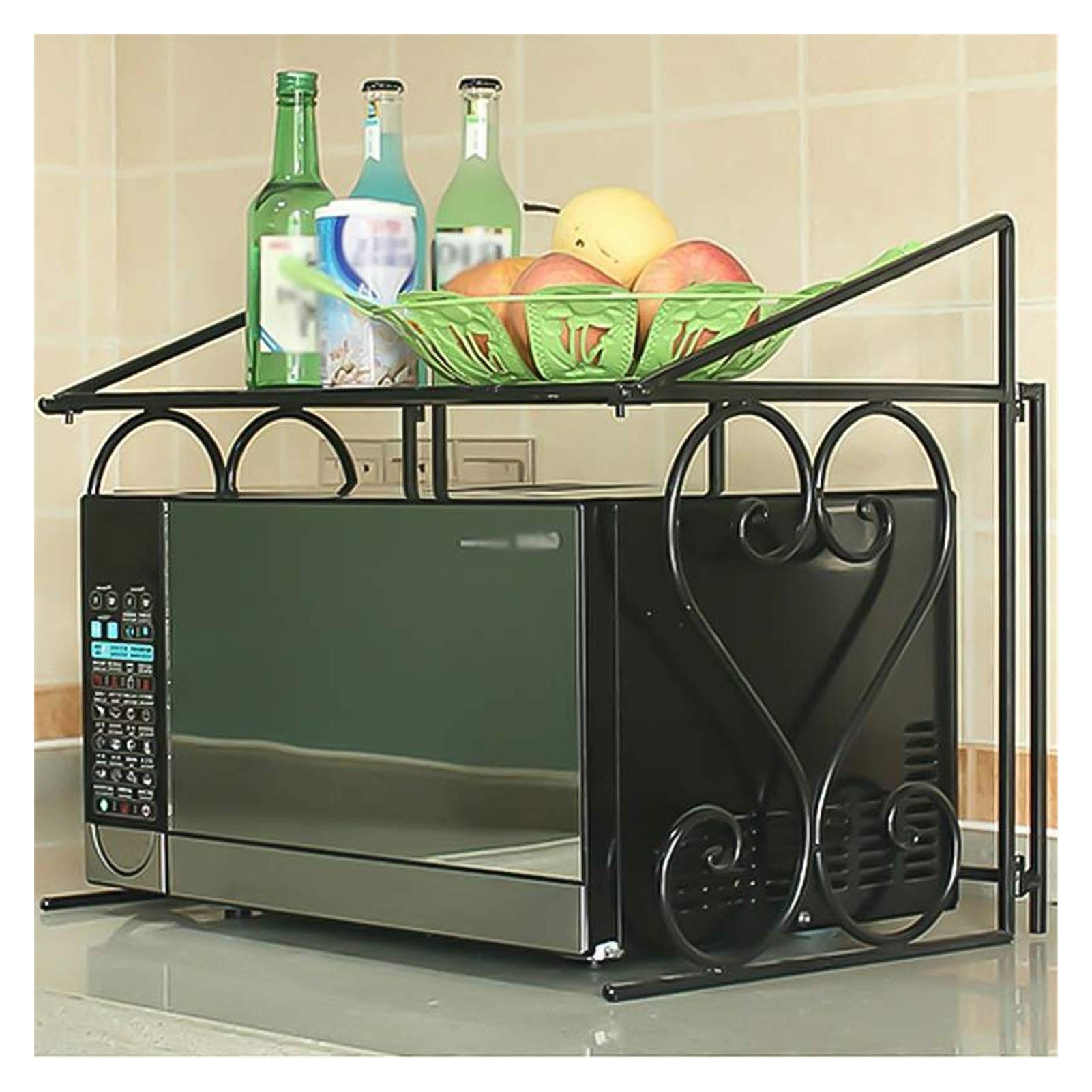 Stainless Steel Microwave Oven Rack Shelf - Over The Oven Organizer for Kitchen Storage | Space-Saving Kitchen Tool Organizer | Perfect for Small Kitchens & Countertop Organization