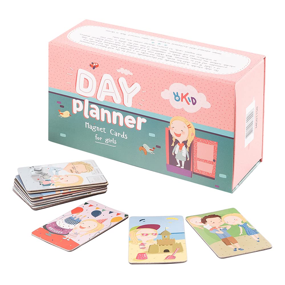OKID Magnetic Picture Cards for Kids - Visual Schedule for Daily Routines & Toddler Activities, Autism & ADHD Communication Tools with Picture Exchange System - Perfect for Home, Classroom & Therapy Use