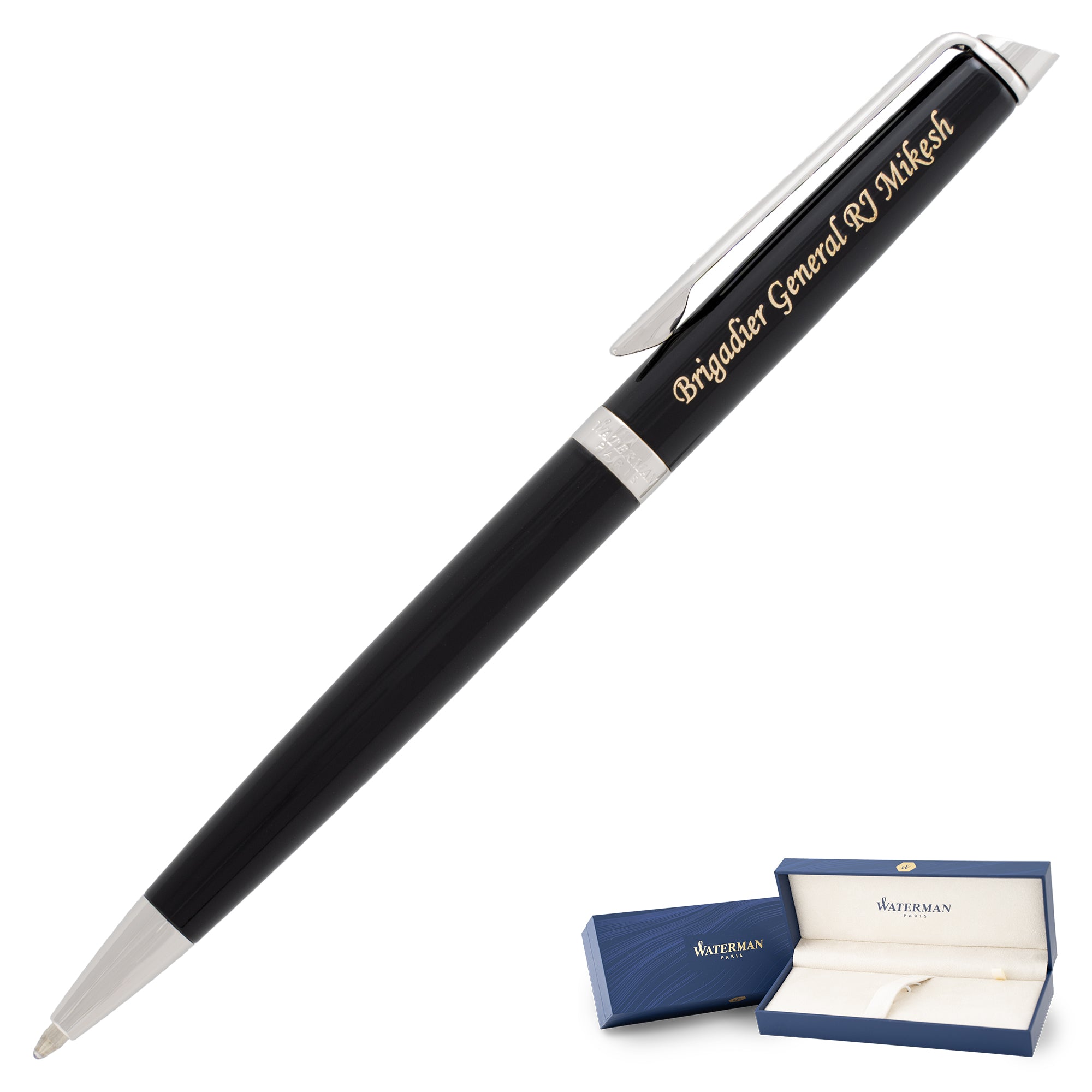 Waterman Hemisphere Black Ballpoint Pen with Chrome Trim - Premium Writing Instrument for Business, Gifts & Everyday Use