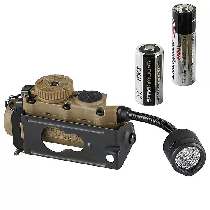Streamlight Sidewinder Stalk Light - Dual AA & CR123A Battery Compatible with Mounting Kit | Tactical Flashlight for Hunting, Camping & Outdoor Adventures
