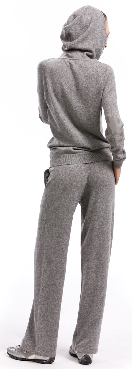 Premium Women's Cashmere Lounge Pants - 100% Soft Hand-Knitted with Adjustable Drawstring Waist & Side Pockets | Cozy Home Wear, Winter Comfort, Yoga & Relaxation Outfit
