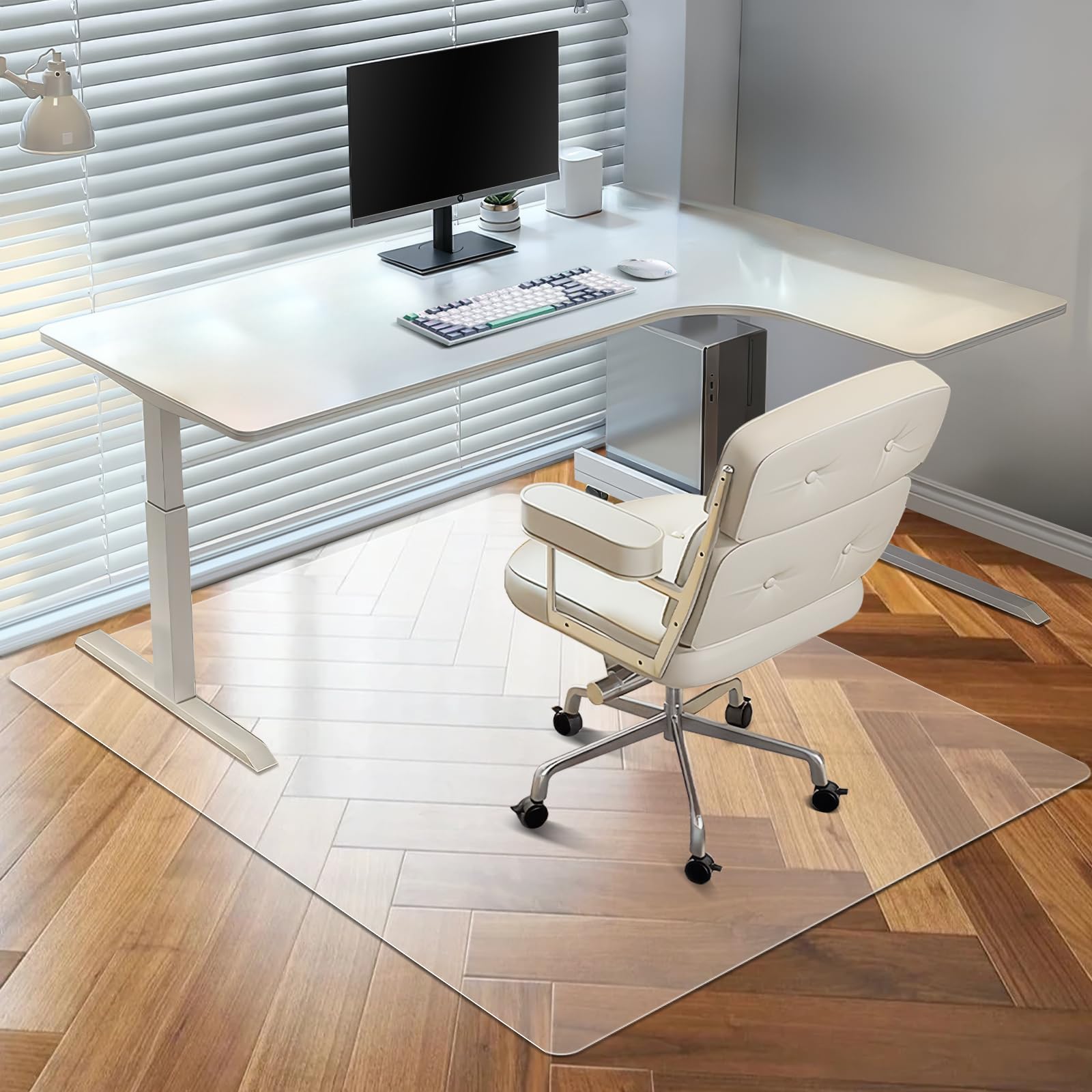 Vicwe Clear Chair Mat for Hardwood Floors 46