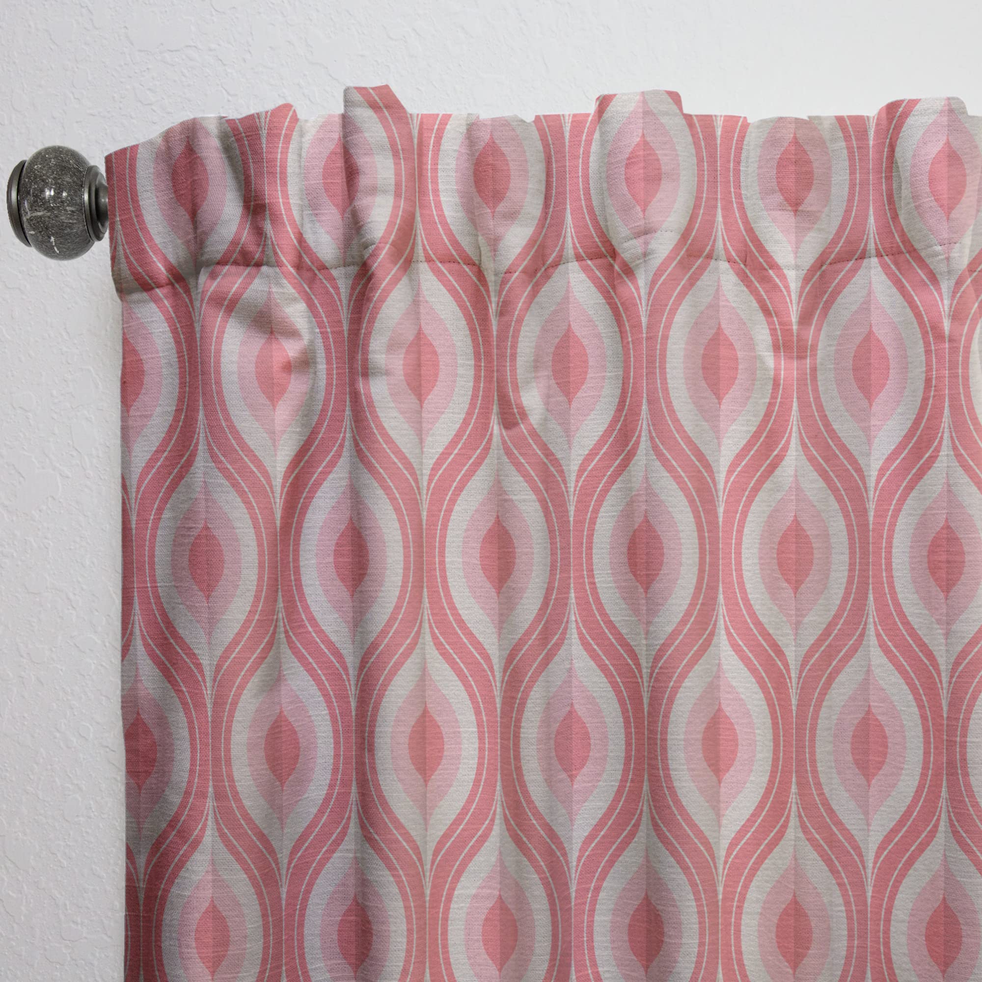 Retro Drop Design Thermal Insulated Curtains - Single Panel 52x95 Inch - Blackout Drapes for Bedroom & Living Room - Perfect for Home Decor, Privacy & Energy Efficiency