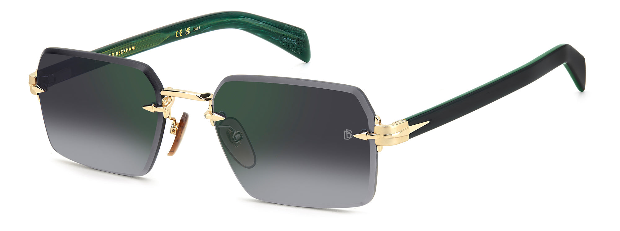 Gold/Grey Shaded Green Gradient Mirror