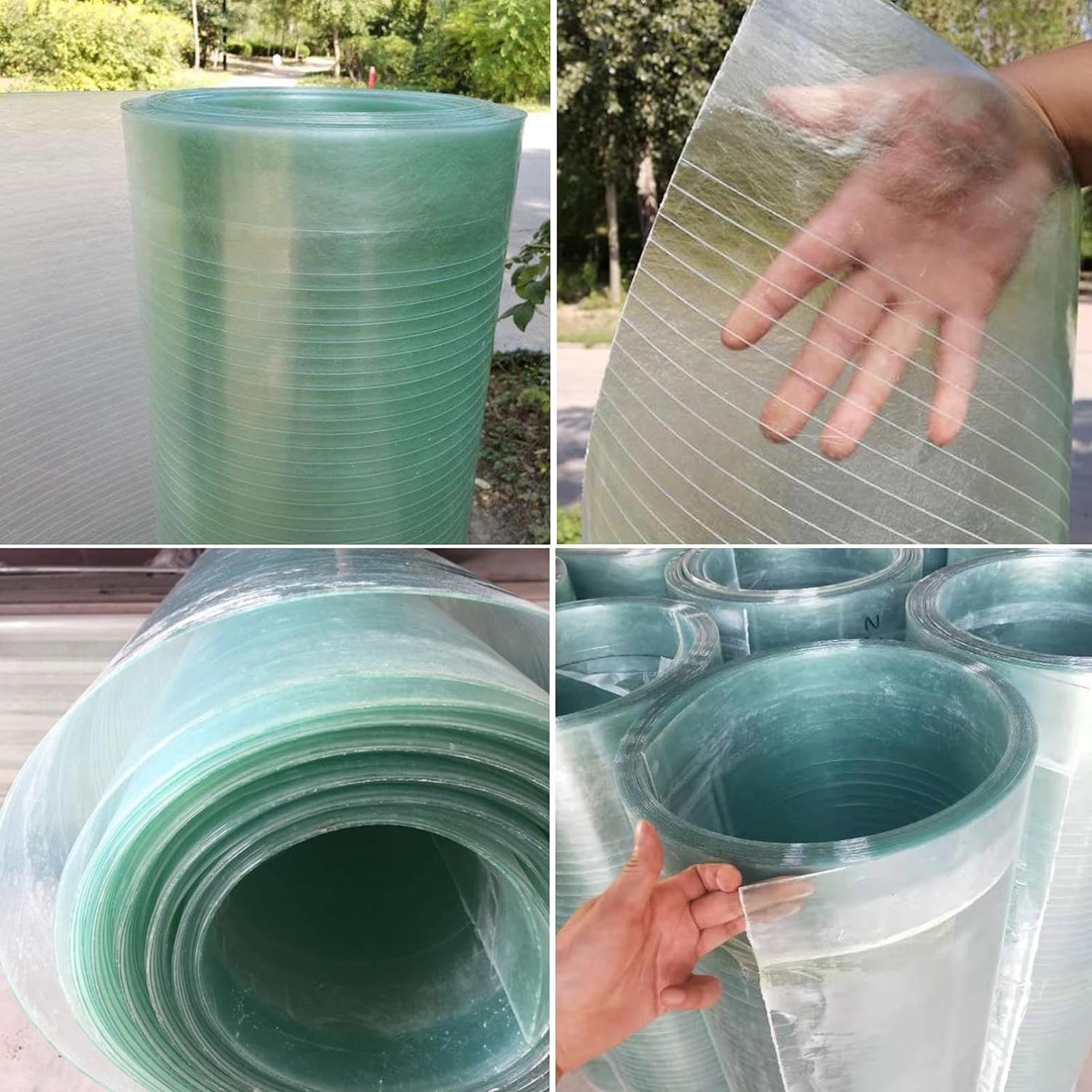 Durable Polycarbonate Roofing Panels 0.8mm - Weatherproof Greenhouse Cover, Garage Canopy Replacement, Custom Size (1.2x10m/3.94x32.8ft) - Perfect for Rain Shelters, Patio Covers & Outdoor Protection