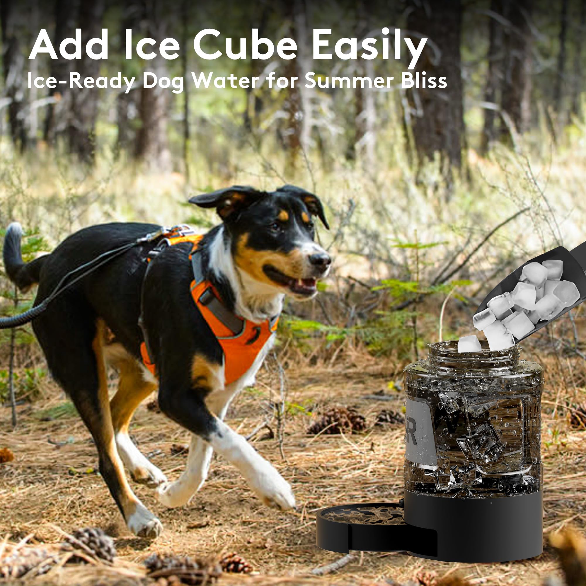 **98oz Portable Dog Water Bottle with Bowl - BPA Free Travel Water Dispenser for Dogs, Large Pet Water Bowl for Camping, Hiking & Outdoor Adventures**