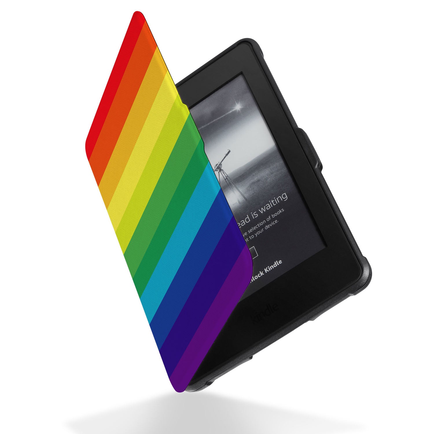 Premium Kindle Case with Rainbow Design - Waterproof & Shockproof Cover for Kindle Paperwhite/Oasis - Perfect for Travel, Reading in Bed & Outdoor Use