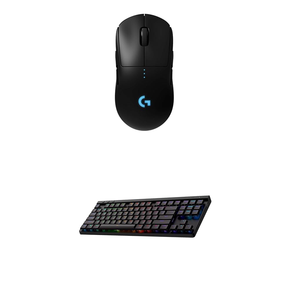 Logitech G Pro Wireless Gaming Mouse & G515 TKL Wireless Mechanical Keyboard Bundle (Black) - Esports, FPS & MMO Gaming Gear for PC & Mac