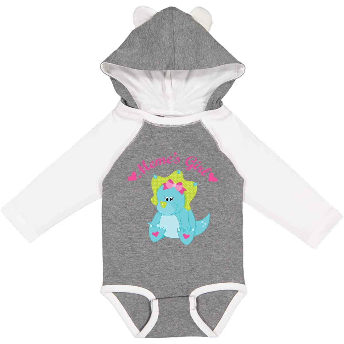 Inktastic Funny Meme's Girl Dinosaur Print Long Sleeve Baby Bodysuit - Perfect for Playdates, Photoshoots & Cute Outfits