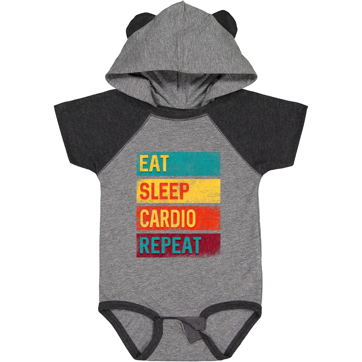 Inktastic Fitness Eat Sleep Cardio Repeat Baby Bodysuit - Cute Workout Inspired Outfit for Infants & Toddlers - Perfect for Gym, Running, and Active Family Days