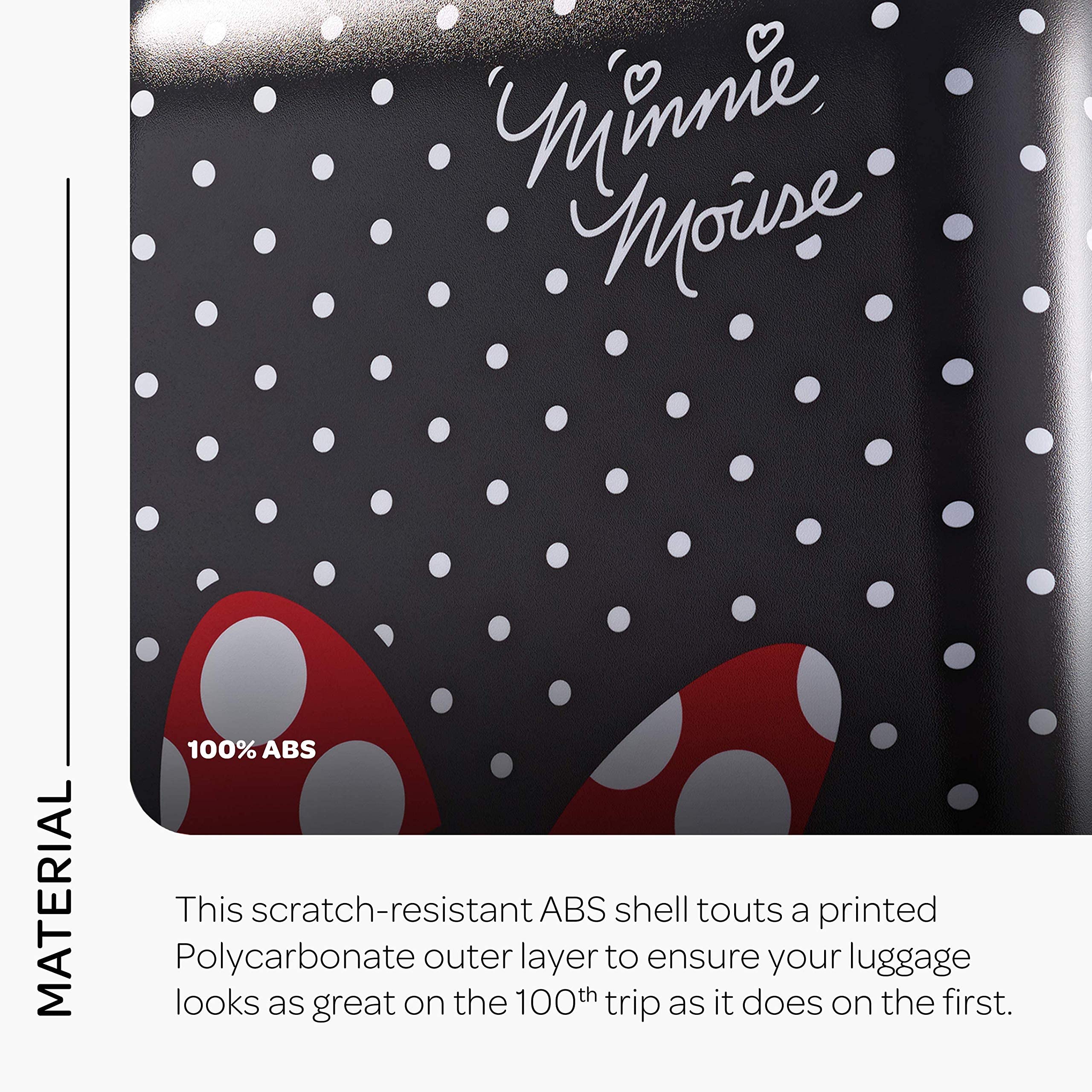 American Tourister Disney Minnie Mouse Red Bow Hardside Luggage Set with 360° Spinner Wheels - 2-Piece (21