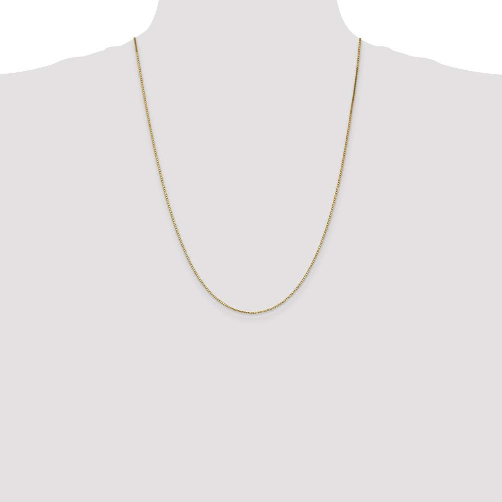 10K Yellow Gold 1.10mm Box Chain Necklace with Lobster Clasp - Dainty Minimalist Jewelry for Women, Perfect for Everyday Wear, Gifts & Special Occasions