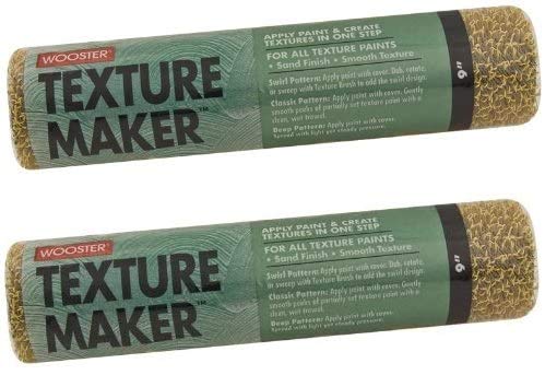Wooster Brush R233-9 Texture Maker Roller Cover - 9-Inch Paint Roller (2-Pack) for Wall Texture & Decorative Painting | Perfect for DIY Home Projects & Professional Use