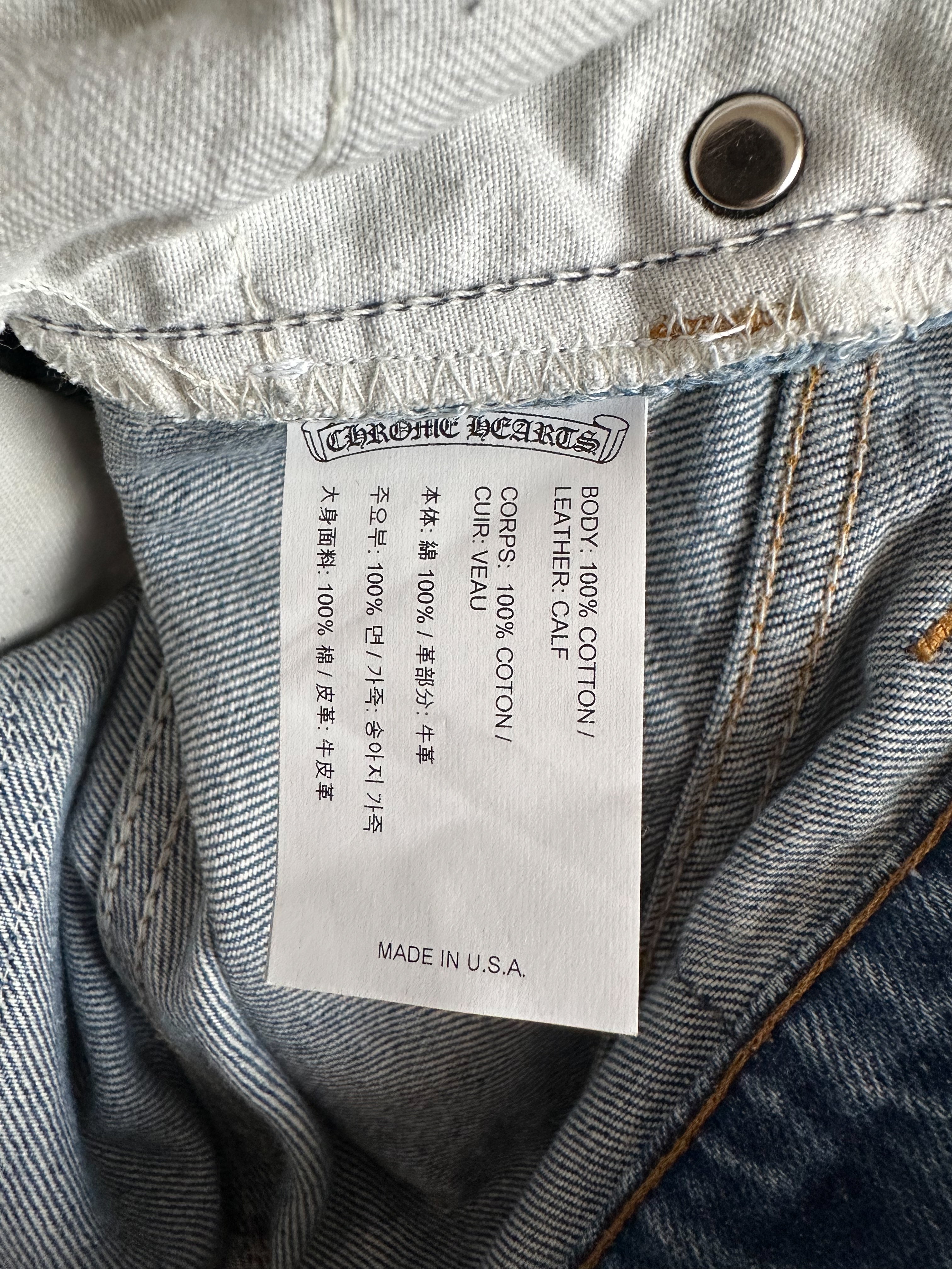 Chrome Hearts x Levi's Blue Cheetah Star Patch Jeans for Men & Women - Vintage Denim Pants with Unique Design - Perfect for Streetwear, Casual Outfits & Fashion Statements
