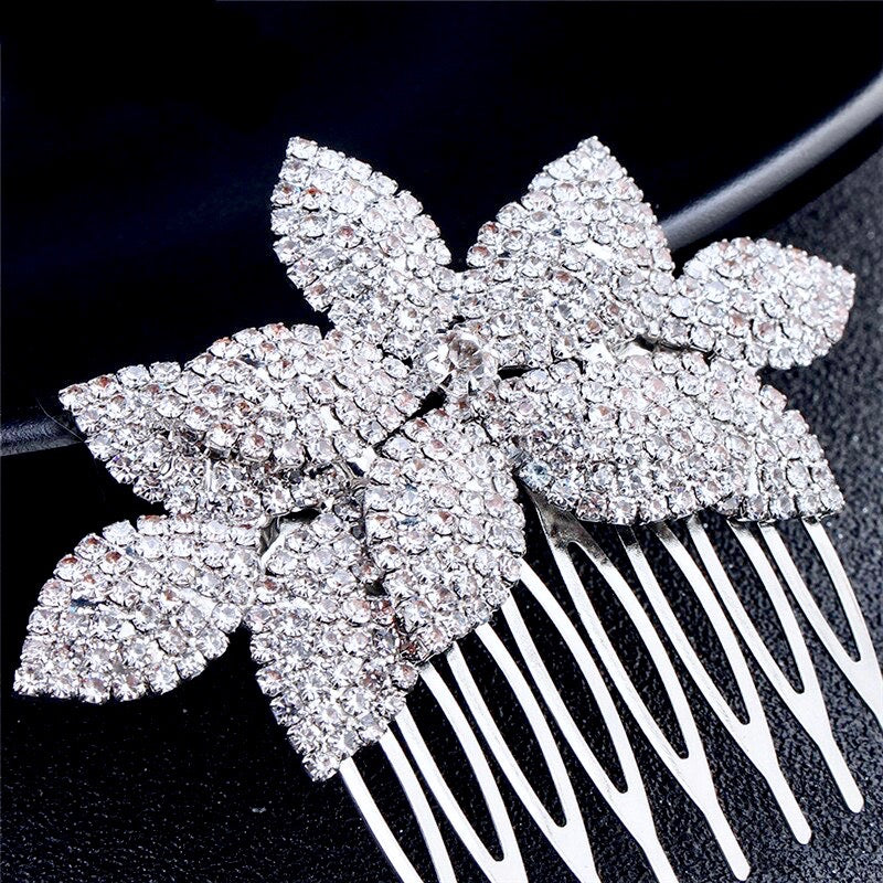 Agnes Crystal Bridal Hair Comb - Silver, Gold & Rose Gold Wedding Hair Accessories for Brides, Bridesmaids & Prom - Elegant Rhinestone Hair Jewelry for Special Occasions