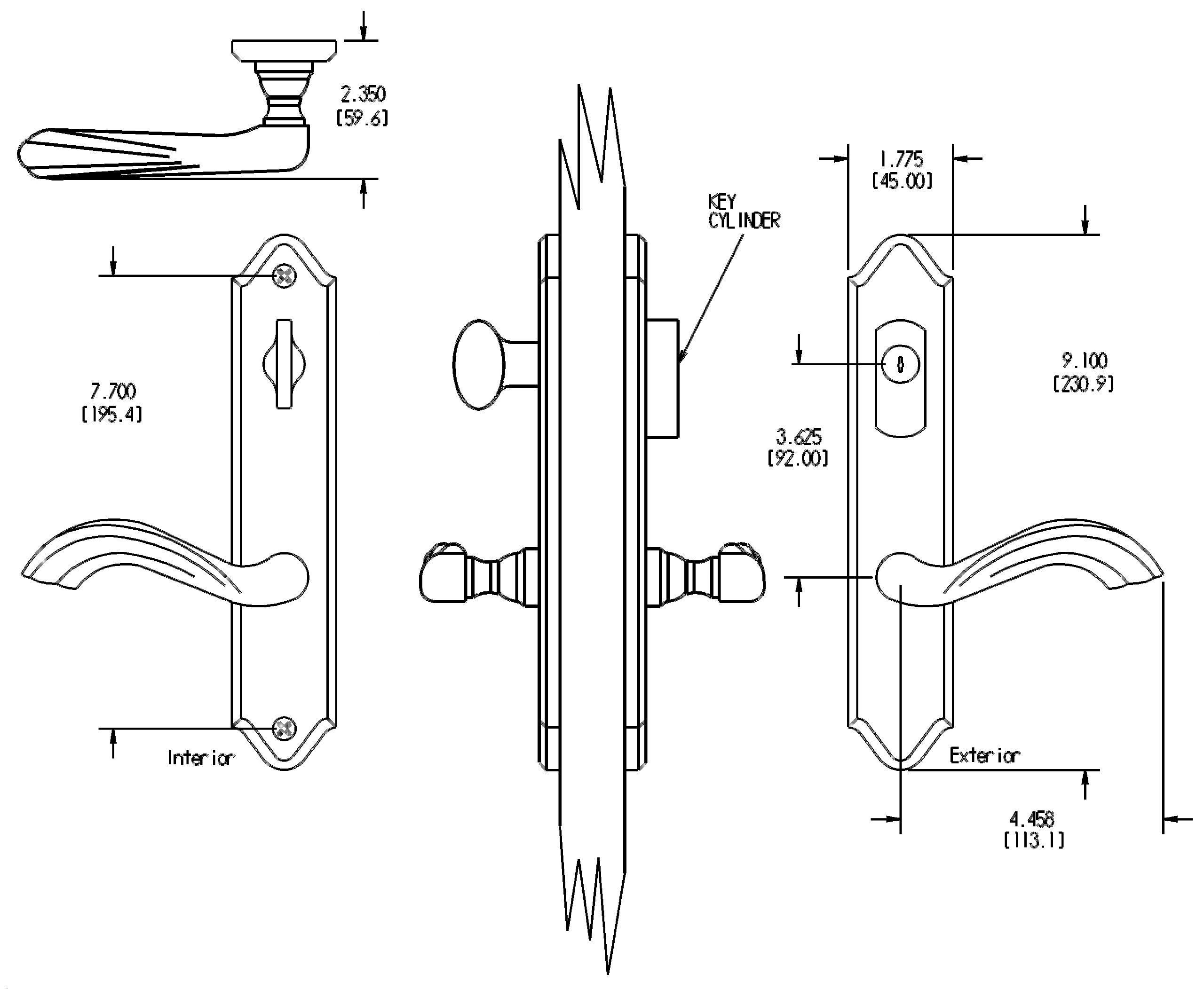 Normandy Solid Brass Multipoint Lock Lever Set - SC1 Keyway, Oil Rubbed Bronze, Right Hand | Secure Entry Door Hardware for Homes & Offices | FPL Door Locks