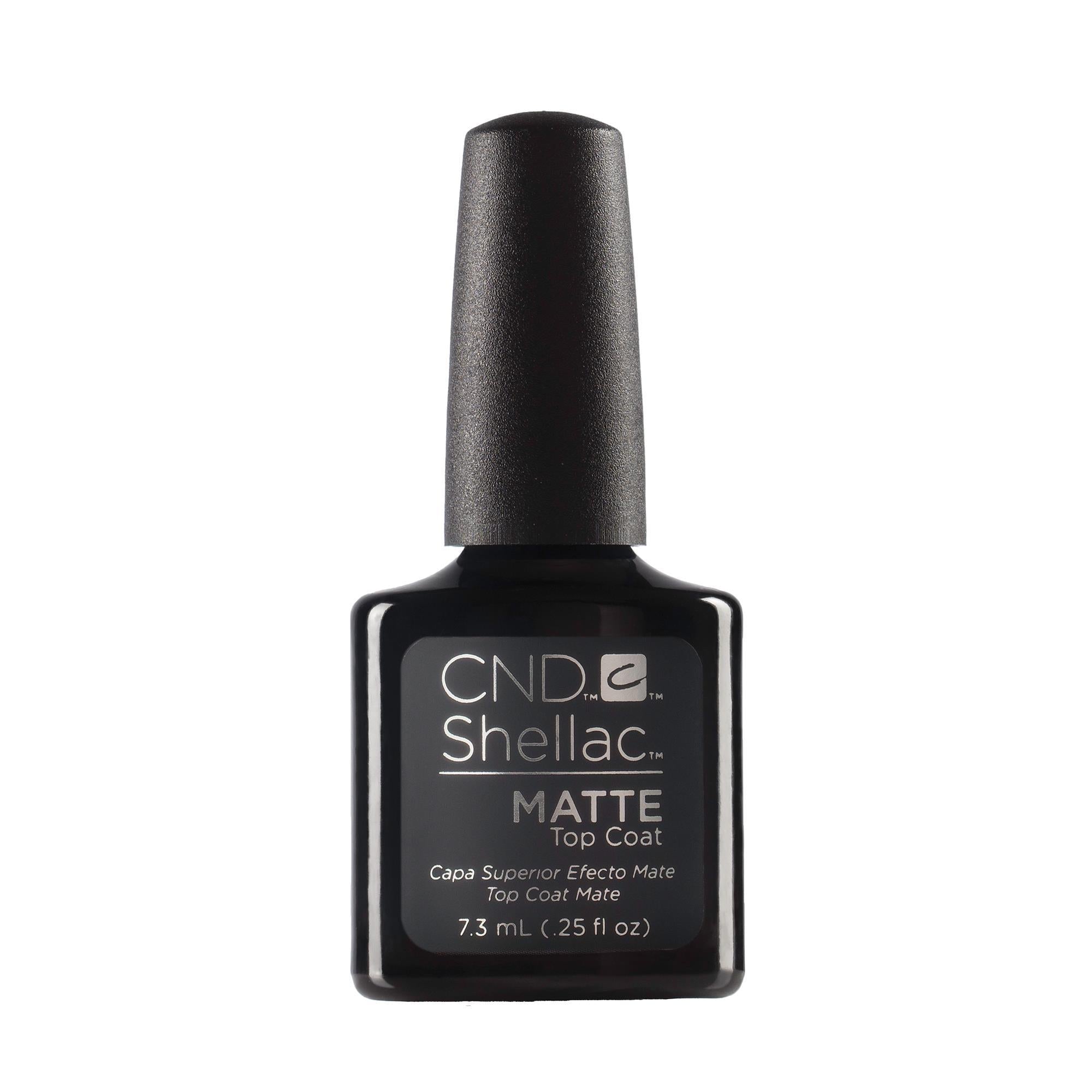 CND Shellac Matte Top Coat 0.25 fl oz - Long-Lasting Nail Polish for Professional Salon & At-Home Manicures