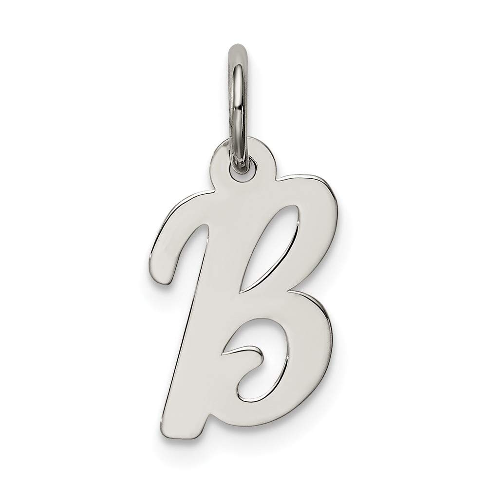 925 Sterling Silver Small Script Initial A Charm Pendant - Perfect for Necklaces, Bracelets & Personalized Jewelry Gifts