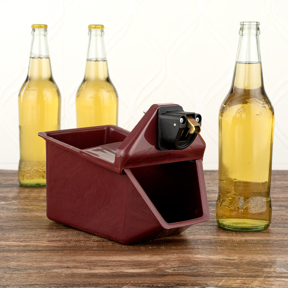 Premium Rectangle Red Bottle Cap Catcher with Built-in Opener - 9