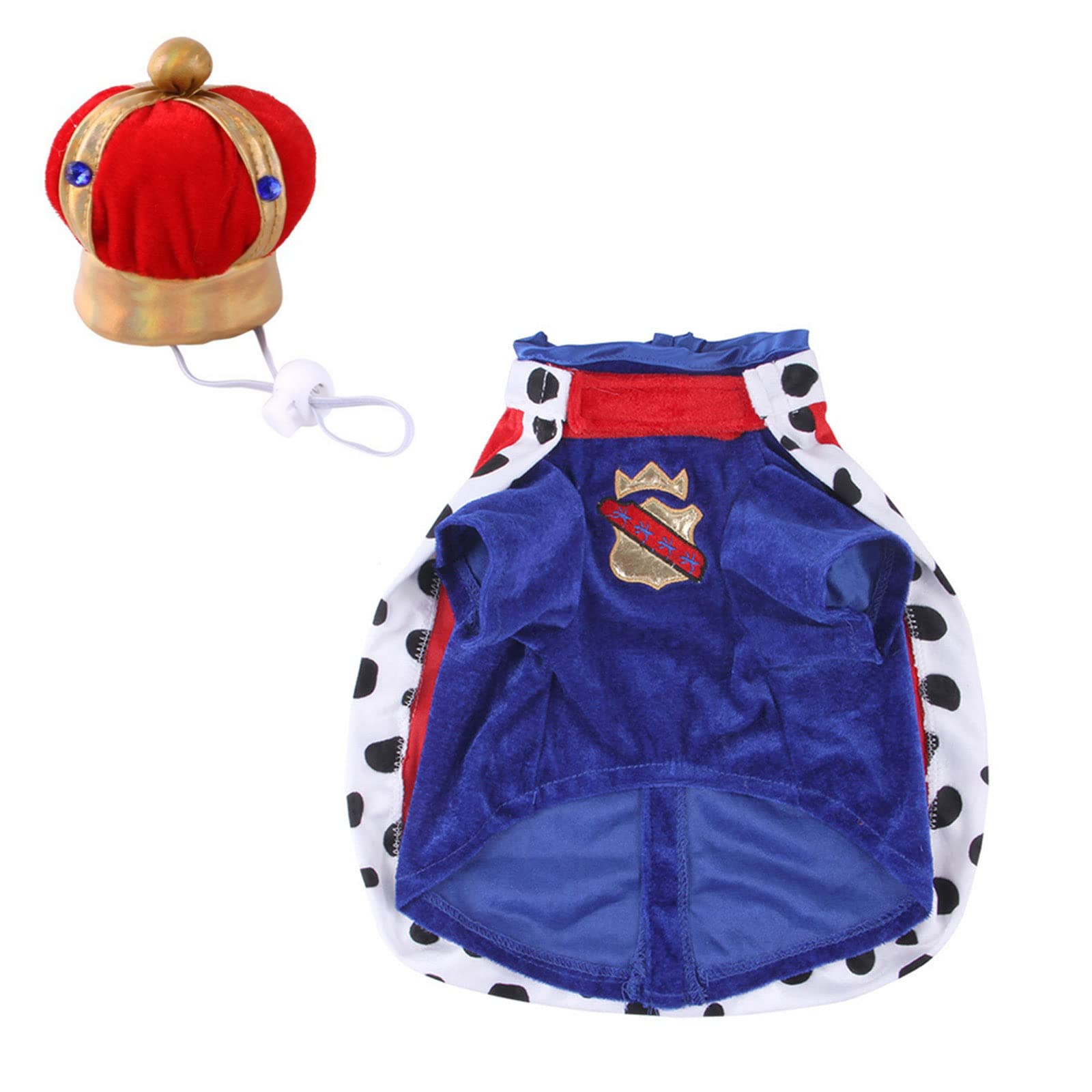 Halloween Pet Dog Costume - King Crown & Cape Outfit for Small & Large Dogs | Perfect for Halloween Parties, Pet Parades & Costume Contests