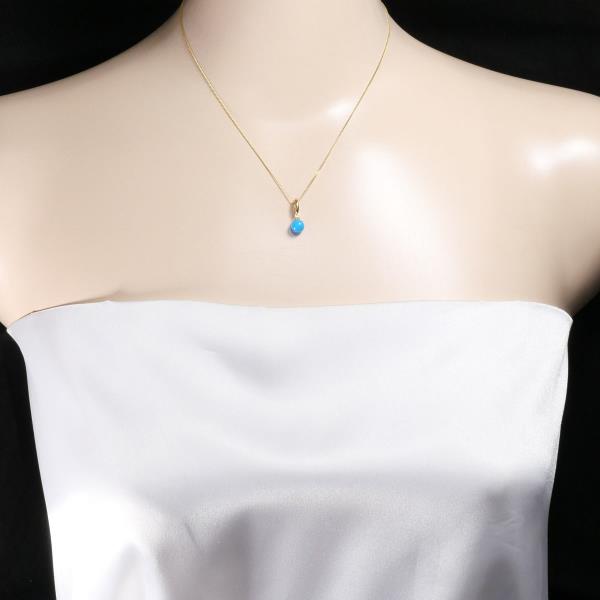 18K Yellow Gold Turquoise Necklace - Elegant Handmade Jewelry for Women, Perfect Gift for Birthday, Anniversary & Special Occasions