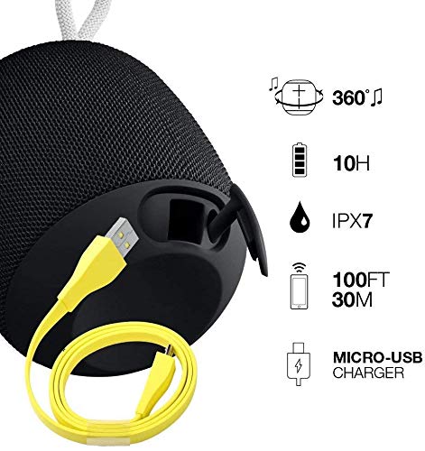 Logitech Ultimate Ears UE WONDERBOOM 2 Wireless Bluetooth Speaker - Waterproof Portable Boom Box with Double-Up Connection, Deep Space (Renewed) - Perfect for Outdoor Adventures, Pool Parties & Travel