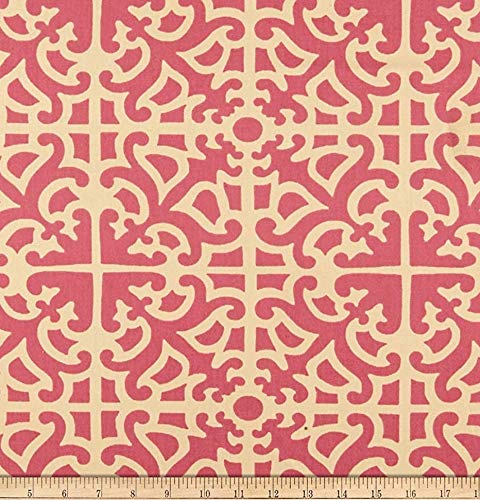 Premium Strawberry & Cream Duck Cotton Upholstery Fabric - 1/2 Yard x 44