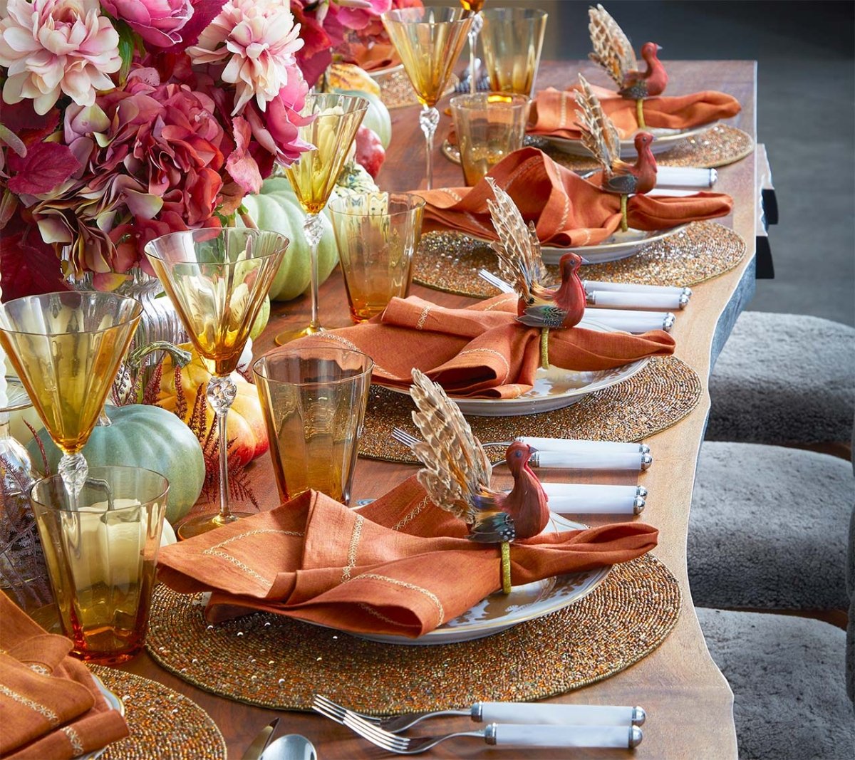 Premium Classic Earth Tone Napkins - Set of 4 for Elegant Dining, Dinner Parties & Home Decor | 100% Cotton Table Linens