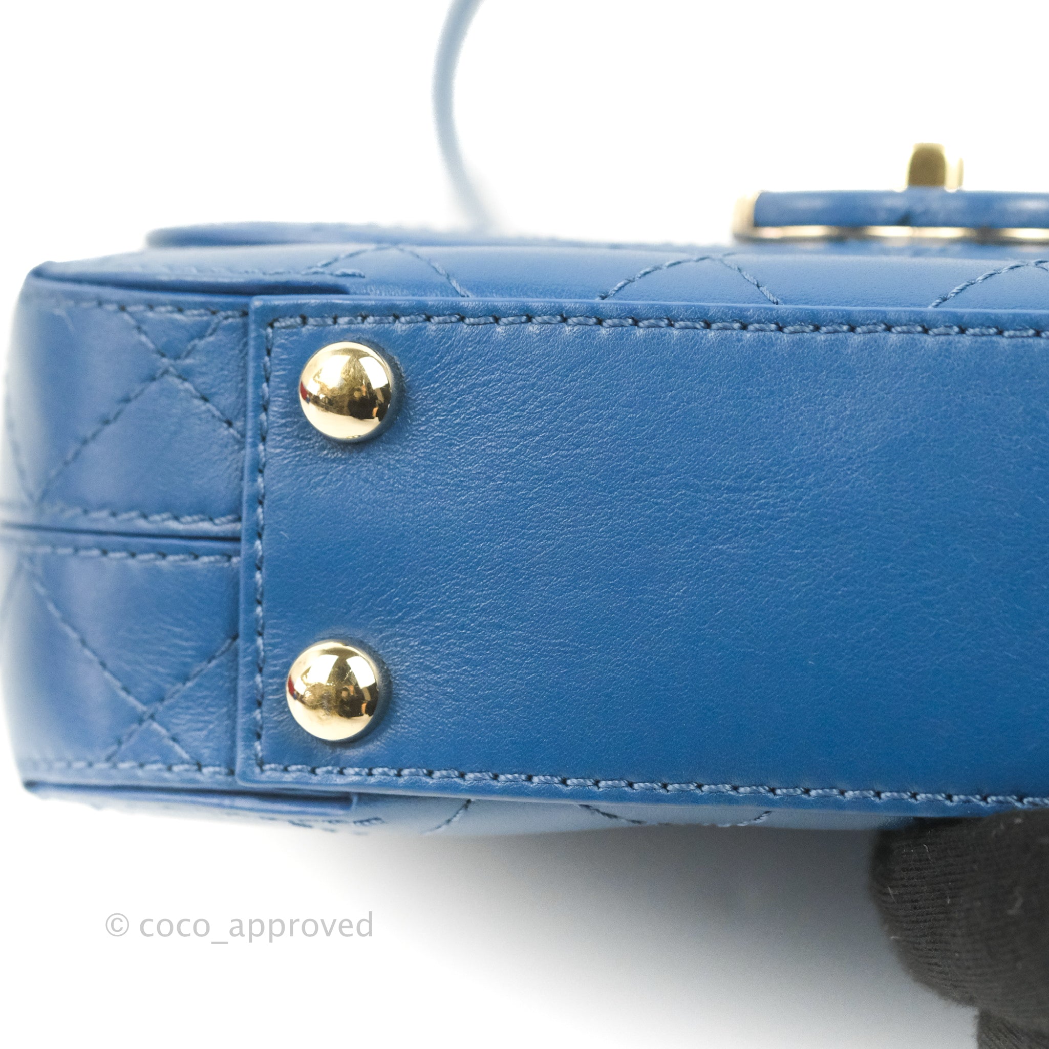 Chanel Blue Quilted Leather Small Frame Flap Bag - Luxury Crossbody Purse for Women, Perfect for Date Night & Evening Events