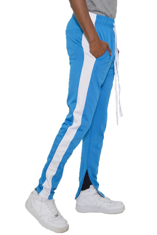 Men's Single Stripe Track Pants - Comfortable Athletic Joggers for Running, Gym & Casual Wear | Lightweight Breathable Workout Pants
