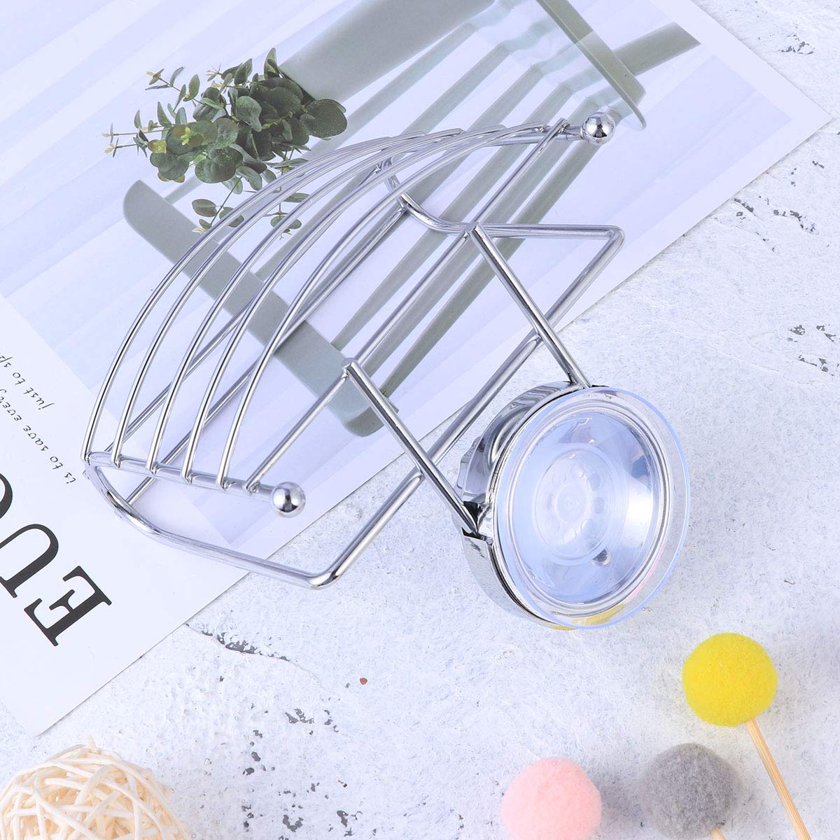 Stainless Steel Shower Soap Holder with Strong Suction - Rustproof Soap Dish for Bathroom, Kitchen, Gym & Travel - Cabilock Wall Mount Soap Dispenser for Shower Caddy Organization