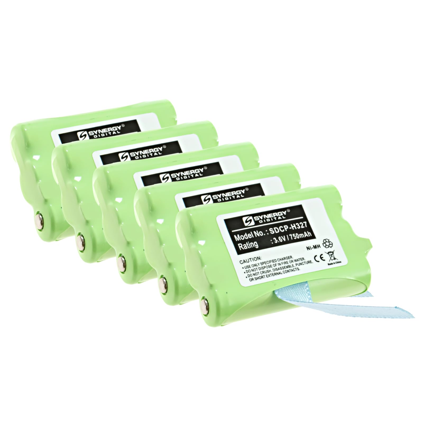 Synergy Digital Cordless Phone Replacement Batteries - 5 Pack Ni-MH 3.6V 750mAh Compatible with GP GP70AAAH3BX & GP75AAAH3BX Models - Perfect for Home/Office Cordless Phones with Long-Lasting Power