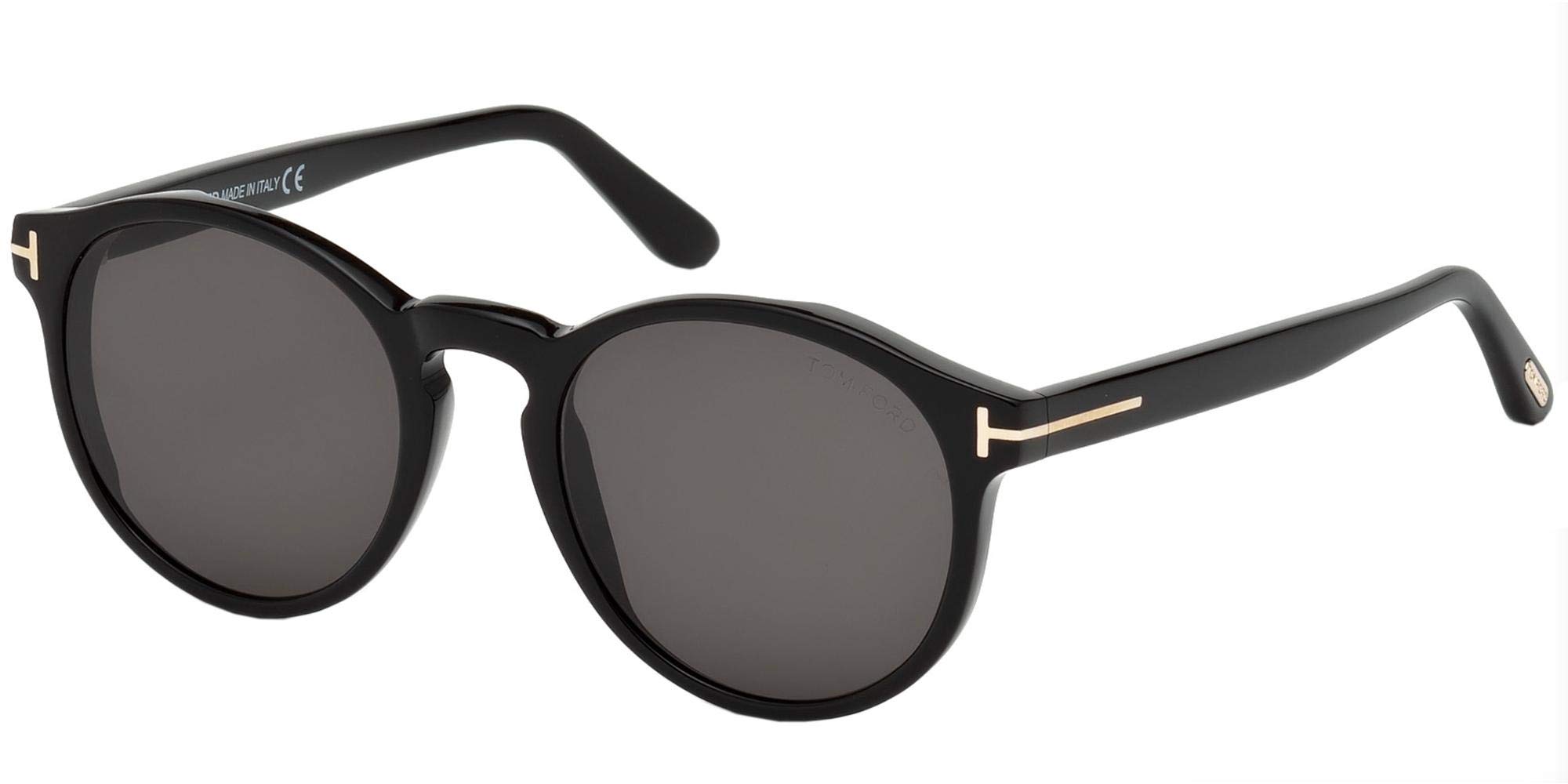 Tom Ford Men's Nero Lucido Sunglasses - Classic Black Frame with UV Protection for Outdoor Activities, Driving & Fashion