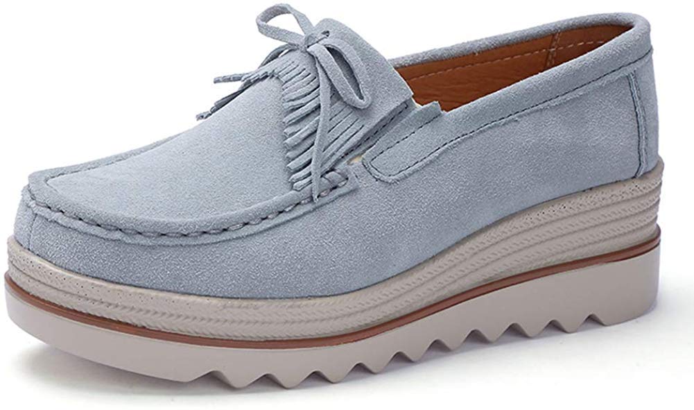 Ruiatoo Women's Slip-On Loafers - Comfortable Thick Soft Platform Shoes for Business Casual & Walking | Office, Travel & Everyday Wear