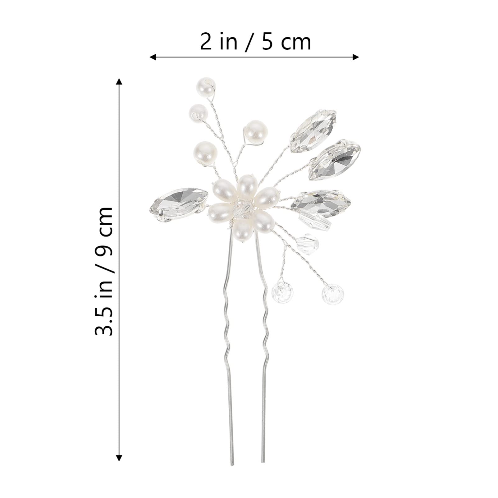 Elegant KALLORY Rhinestone Bridal Hair Pins & Clips - 2PC Set for Weddings, Bridesmaids & Special Occasions | Shimmering Hair Accessories for Bridal Showers, Prom & Formal Events