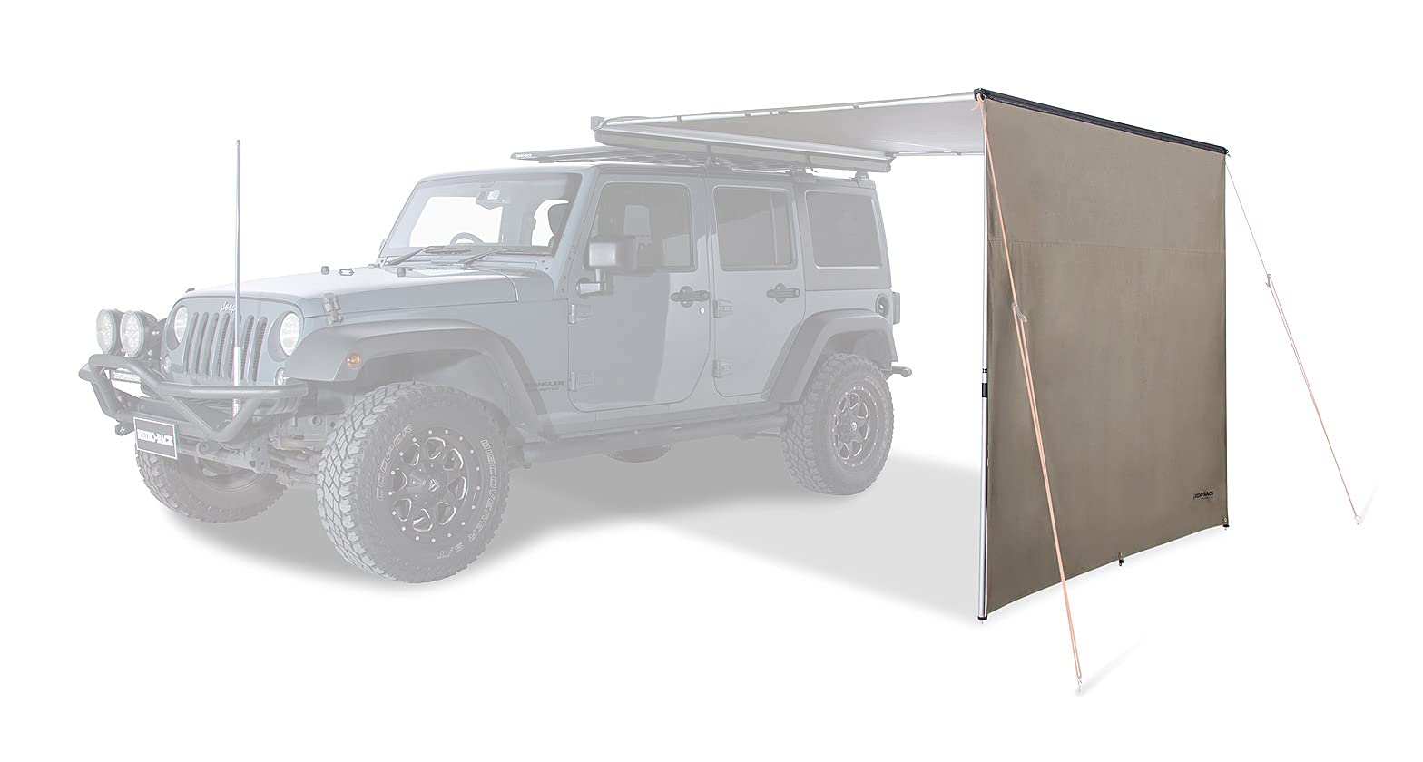 Rhino Rack Batwing Awning Extension 8.5' x 6' - Universal Car Side Awning for Camping, Outdoor Adventures & Tailgating (Model 31101)