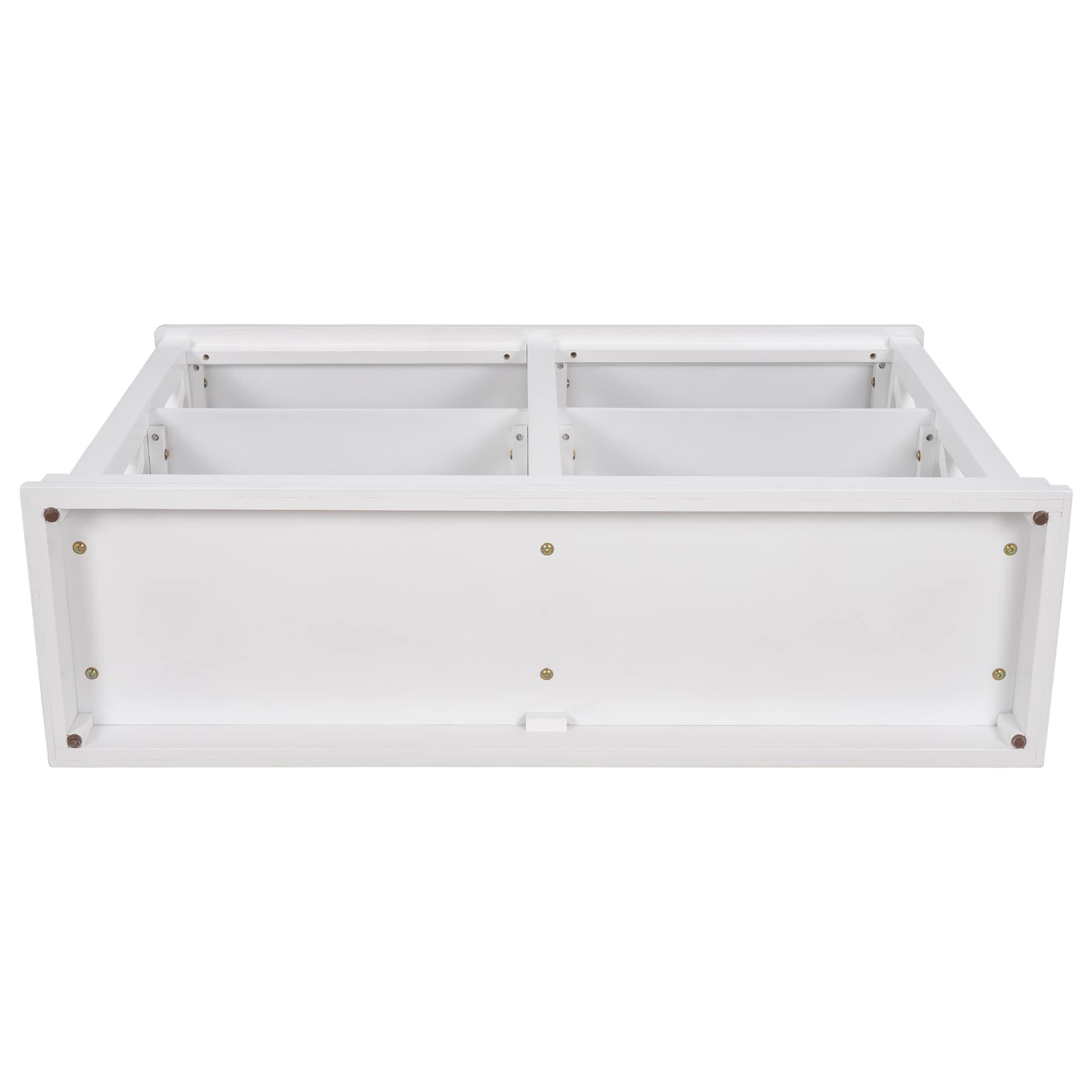 Modern White Console Table with 3-Tier Open Storage & X-Shaped Legs - Narrow Sofa Table, Side Table, Entryway Table for Living Room, Hallway, Bedroom - Perfect for Small Spaces & Home Organization