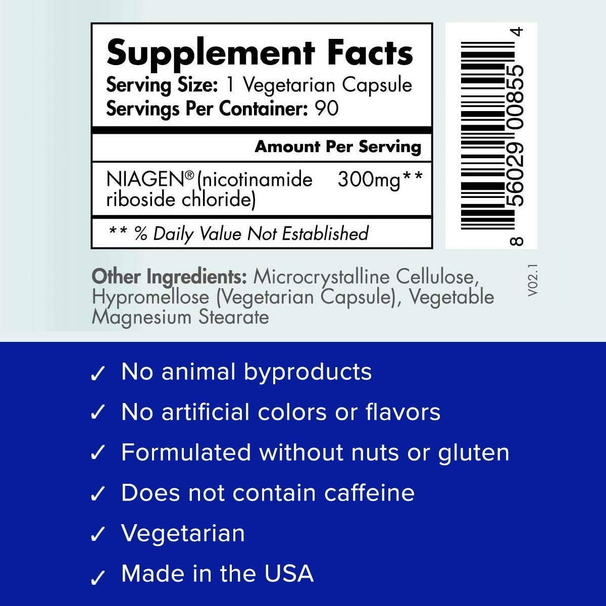 TRU NIAGEN Patented NAD+ Booster Supplement - 300mg Niagen (Nicotinamide Riboside) for Anti-Aging & Cellular Renewal | 90-Day Supply (2 Bottles) | Supports Brain Health, Muscle Function & Energy Metabolism | Daily Cellular Vitality Supplement for Active Adults & Seniors | Perfect for Fitness Enthusiasts & Wellness Seekers